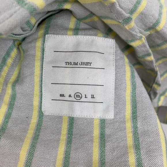 Thom Grey Striped Button Down Shirt - Picture 8 of 8